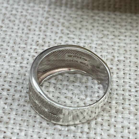 Vintage .999 Fine Silver Textured Band Ring – Size 5.75, Made in Costa Rica - Picture 3 of 16